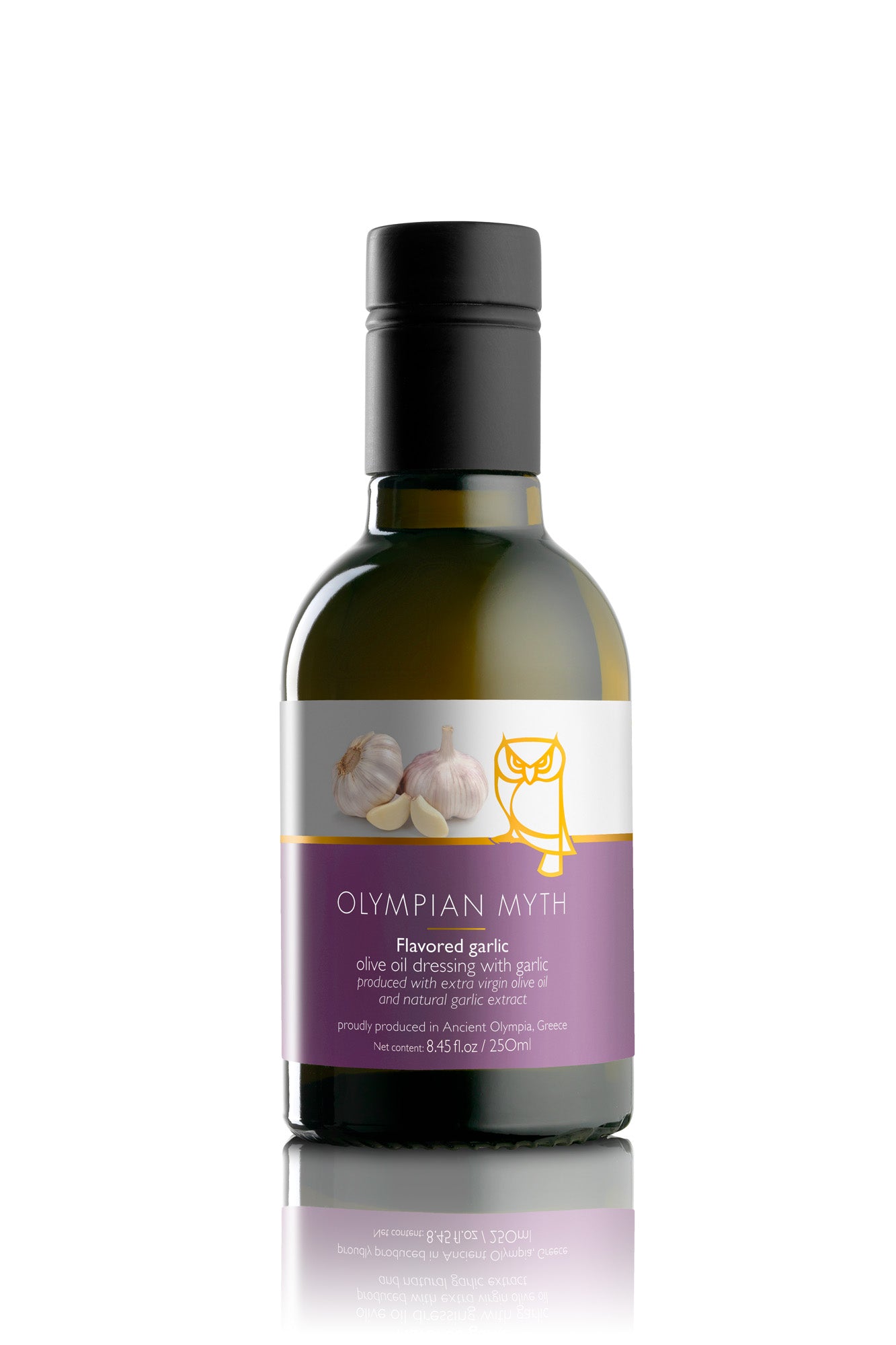 Olympian Myth Flavored Extra-Virgin Olive Oil Garlic, 250 ml (8.45 fl oz)